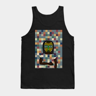 Dan NFT - FemaleMask with AfricanEye Color and GreenSkin on TeePublic Tank Top